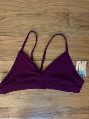 Jolyn Clothing Plum V-Neck Triangle Swim Top